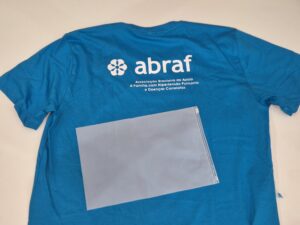 Camiseta promocional personalizada com case